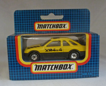 Picture of Matchbox Dark Blue Box MB55 Ford Sierra XR4i Yellow