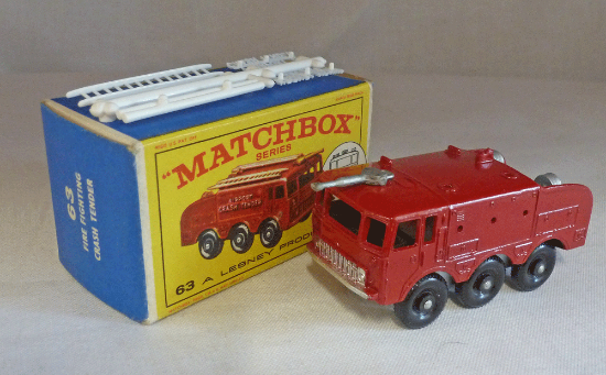 Picture of Matchbox Toys MB63b Foamite Fire Crash Tender Silver Nozzle E1 Box