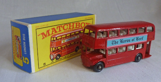 Rockertron Toys. Matchbox Toys MB5d Routemaster Bus 