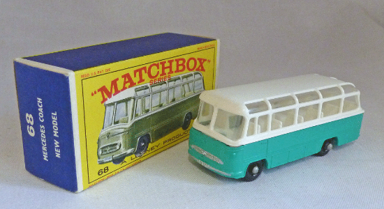 Picture of Matchbox Toys MB68b Mercedes Coach TURQUOISE 