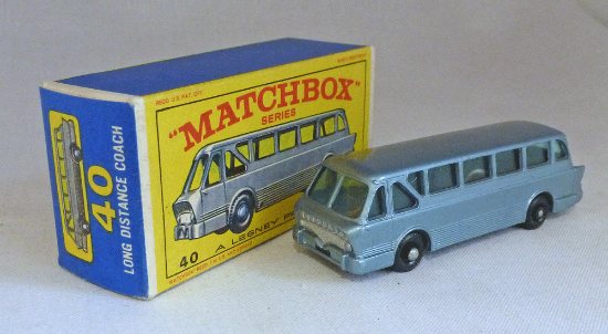 Rockertron Toys. Matchbox Toys MB40b Leyland Tiger Coach with BPW E BOX