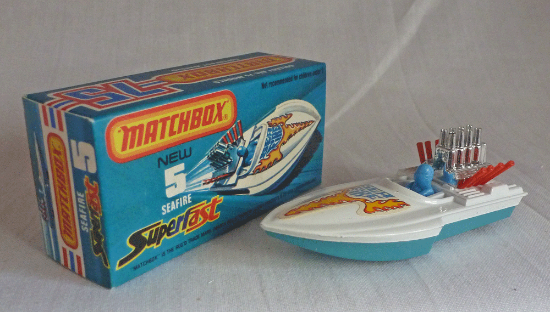 Picture of Matchbox Superfast MB5f Seafire White/Turquoise with NRFC Box MINT!