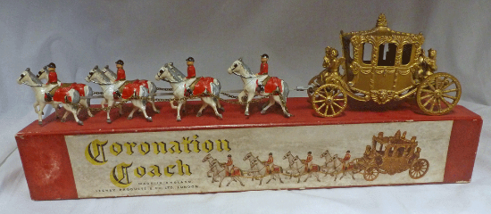 Picture of Early Lesney Toys Large Coronation Coach Gold with King & Queen Figures