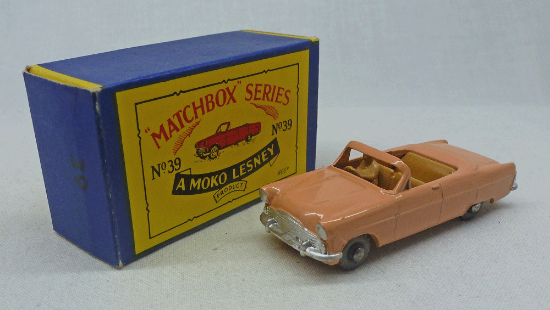 Picture of Moko Lesney Matchbox MB39a Ford Zodiac Convertible TAN INTERIOR