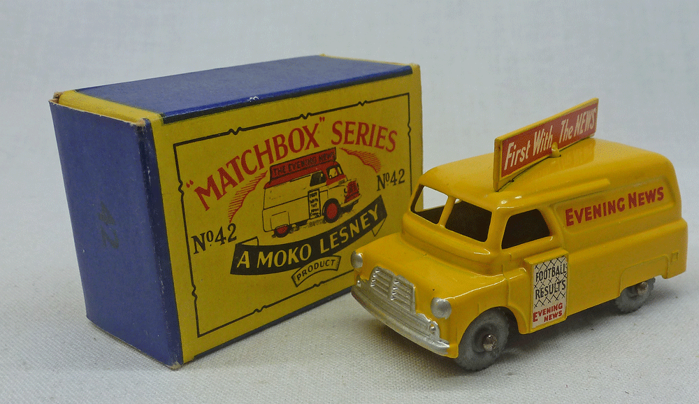 Rockertron Toys. Moko Lesney Matchbox MB42a Evening News Van with Metal ...