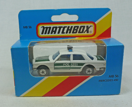 Picture of Lesney Matchbox Blue Box MB56g Mercedes Polizei with Dark Green Tampos