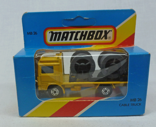 Picture of Lesney Matchbox Blue Box MB26f Volvo Cable Truck YELLOW