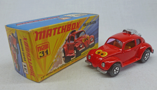 Picture of Matchbox Superfast MB31d Volks Dragon Red with YELLOW Interior