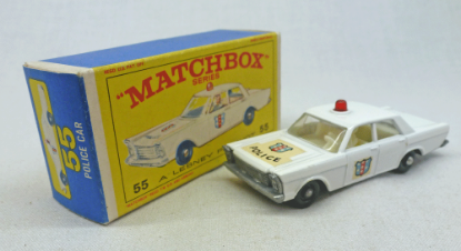 Picture of Matchbox Toys MB55c Ford Galaxie Police Car E3 Box 