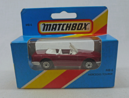 Picture of Lesney Matchbox Blue Box MB6f Mercedes Tourer Plum with Silver Base