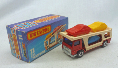 Picture of Matchbox Superfast MB11f Car Transporter Red with Unpainted Base