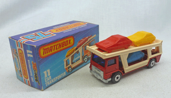 Picture of Matchbox Superfast MB11f Car Transporter Red with Unpainted Base