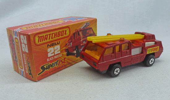 Picture of Matchbox Superfast MB22e Blaze Buster  Dark Red J Box