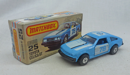 Picture of Matchbox Superfast MB25 Toyota Celica GT Blue with BLUE Interior