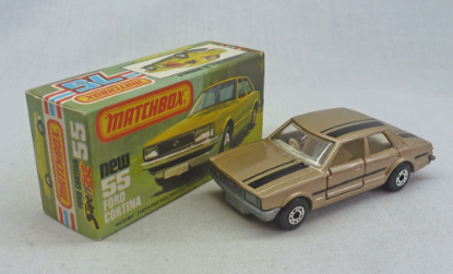 Picture of Matchbox Superfast MB55g Ford Cortina Tan with Unpainted Base