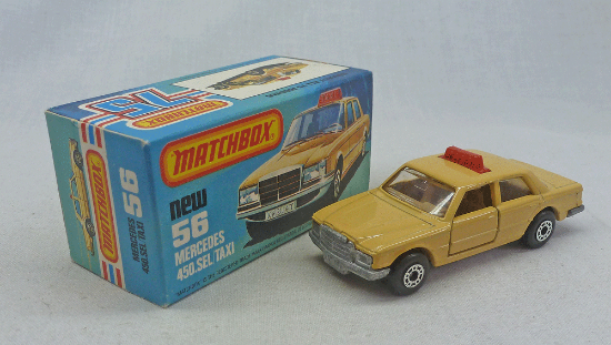 Picture of Matchbox Superfast MB56f Mercedes 450 SEL Taxi with Unpainted Base