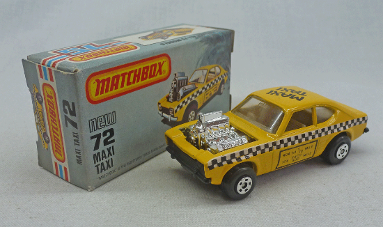 Rockertron Toys Matchbox Superfast Mb72 Ford Capri Maxi Taxi