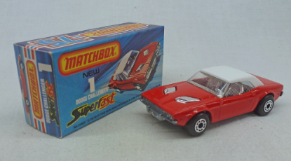 Picture of Matchbox Superfast MB1g Dodge Challenger Red with Chrome Interior 