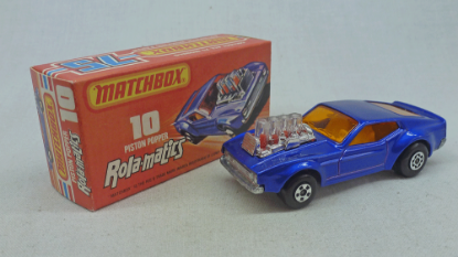 Picture of Matchbox Superfast MB10e Mustang Piston Popper Blue J Box