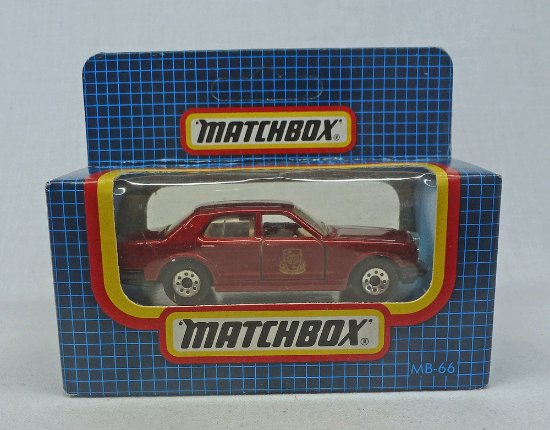 Picture of Matchbox Dark Blue Box MB66 Rolls Royce Silver Spirit Red with CREST TAMPO