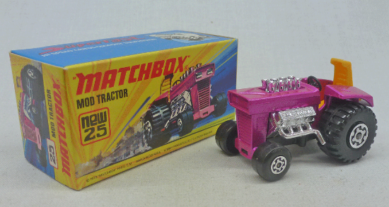 Picture of Matchbox Superfast MB25e Mod Tractor Purple with Maltese Wheels