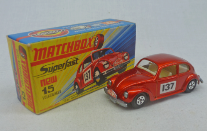 Picture of Matchbox Superfast MB15d Volkswagen 1500 Beetle Red H Box