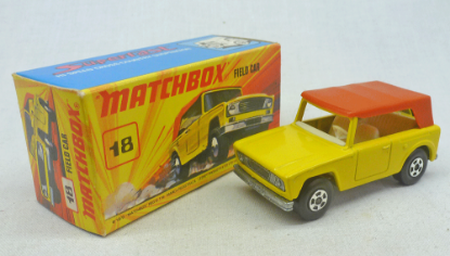 Picture of Matchbox Superfast MB18e Field Car Yellow with 5 Spoke Wheels i Box 