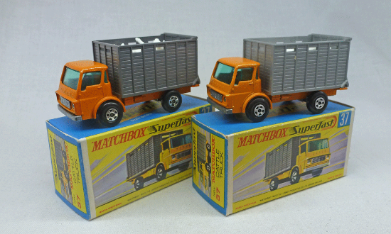 Picture of MATCHBOX SUPERFAST MB37 CATTLE TRUCKS SILVER & GREY REAR