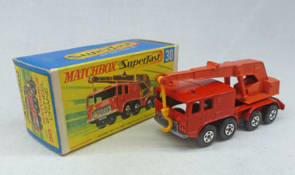 Picture of MATCHBOX SUPERFAST MB30 8 WHEEL CRANE TRUCK ORANGE BOOM