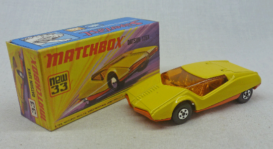 Picture of Matchbox Superfast MB33d Datsun 126X Yellow/Orange Ribbed base