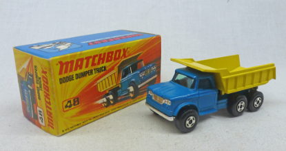 Picture of Matchbox Superfast MB48c Dodge Dump Truck RARE I TYPE BOX