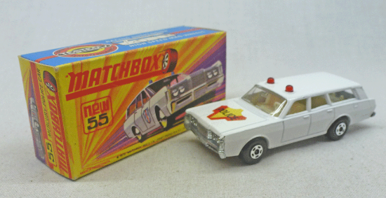 Picture of Matchbox Superfast MB55e Mercury Police Car with Police Bonnet Labels H3 Box