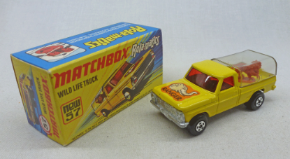 Picture of Matchbox Superfast MB57e Wild Life Truck Yellow with Clear Canopy i Box