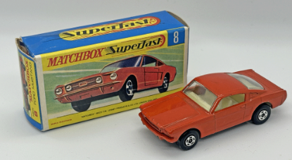 Picture of MATCHBOX SUPERFAST MB8 FORD MUSTANG ORANGE with WHITE INTERIOR 