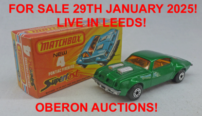 Picture of MATCHBOX SUPERFAST PRE PRODUCTION MB4 PONTIAC FIREBIRD EMERALD GREEN